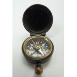 An early 20th Century miniature magnetic compass by Barker & Son, 18 mm