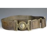 A Victorian 7th Northumberland Rifle Volunteers other rank's waist belt and locket clasp