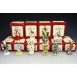 Ten boxed Royal Doulton 'Bunnykins' figurines including 'Mystic Bunnykins', 'Judge Bunny' etc