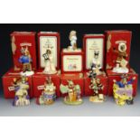 Ten boxed Royal Doulton 'Bunnykins' figurines including 'Sands of Time Bunny', 'Fisherman Bunny'