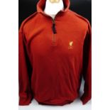 An official 1970s Liverpool Football Club team training top worn by Peter Cormack, size large [Given