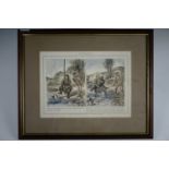 Four uniformly framed 'Mr Briggs and His Doings' fishing prints, 55 cm x 44 cm