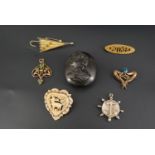 A group of Victorian and later jewellery including a Belle Epoque openwork pendant and a similar Art
