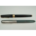 A vintage Parker "17" fountain pen together with a "31"