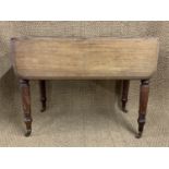 A Victorian mahogany Pembroke / kitchen table, 91 cm x 99 cm x 71 cm