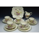 A Tuscan China tea set, 7642A