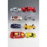 A group of racing and advertising die-cast cars
