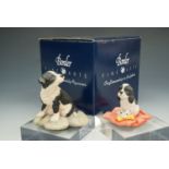 Two miniature Border Fine Arts figurines 'All Creatures Great and Small' together with 'First