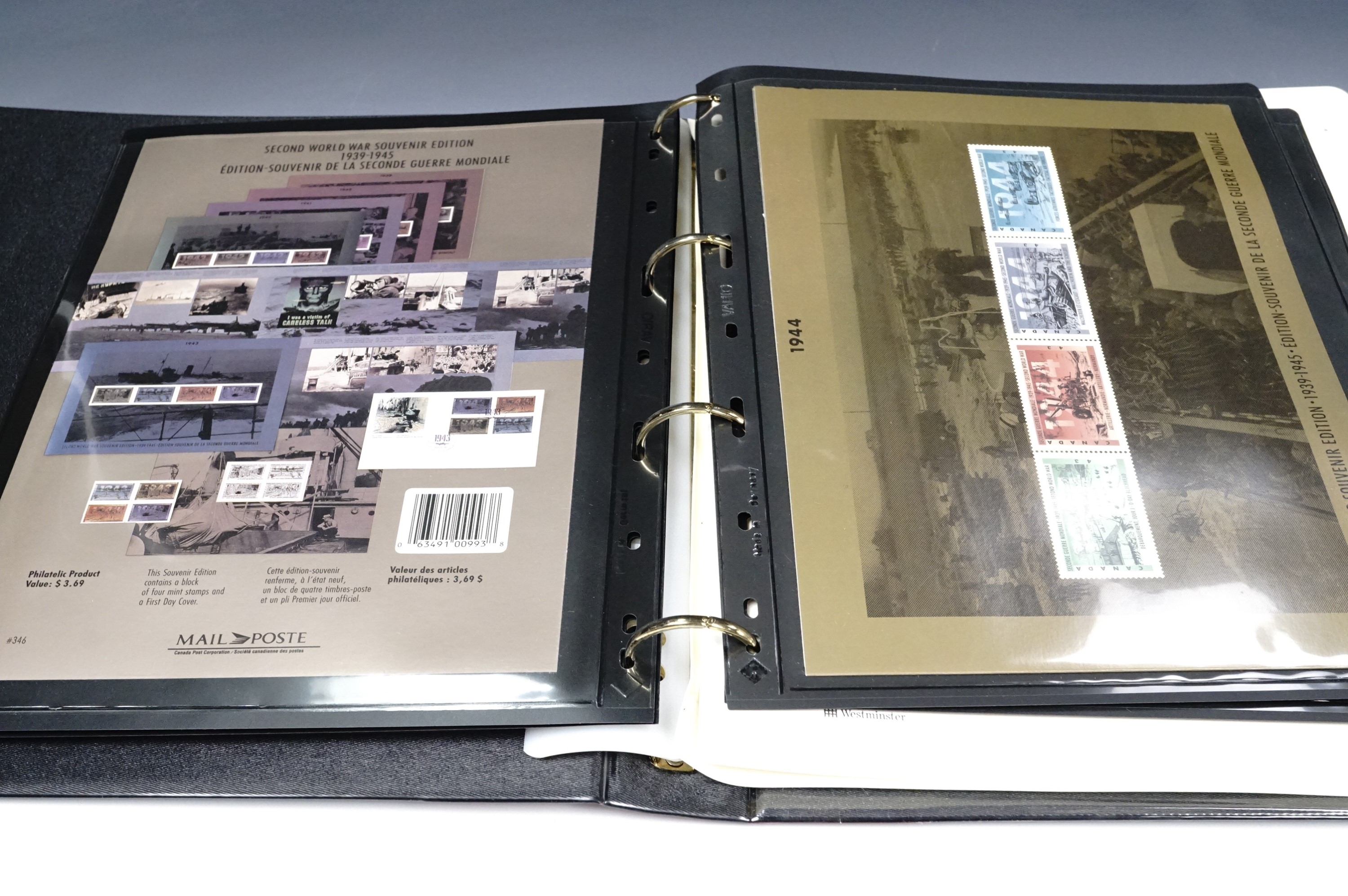 Six folders of 'The History of World War II' including coins, stamps and first day stamp covers - Image 3 of 3