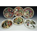 Seven Royal Doulton commemorative Christmas plates