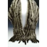 A selection of vintage fur accessories, including six stoles, a shoulder cape, a collar and three