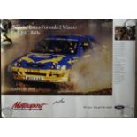 [ Autograph ] A collection of signed and other motorsport posters including a 1996 RAC Rally