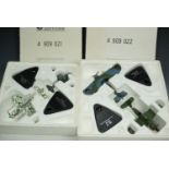 Two boxed pairs of Atlas Editions die-cast models of second world war aircraft with stands, together
