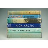 Six mid-20th Century books on travel, exploration and mountain climbing