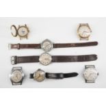 A quantity of 1940s and other wristwatches including a Braille wristwatch