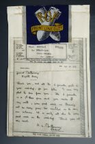 A 1943 British Army V-mail airgraph from Field Marshal Montgomery to a group of munitions workers