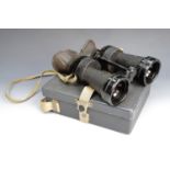 A cased set of Second World War Air Ministry / RAF 6E/383 Mk IV spotter's binoculars