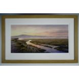 J Lee Payne 'Frosty Morning Furness Abbey' and 'Summer Evening at Askam Pier', prints, pencil
