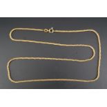 A 9 ct gold variant foxtail link necklace, 54 cm, 6.3 g