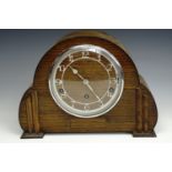 A 1940s Garrard mantle clock, face 16 cm