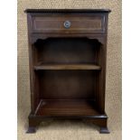 A Georgian influenced inlaid mahogany diminutive bookcase / bedside cabinet, 76 cm