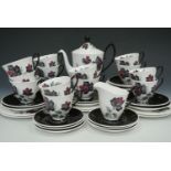 Royal Albert Masquerade teaware, approx. thirty six pieces