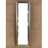 A fancy gilt framed dressing mirror, 123 cm x 38 cm