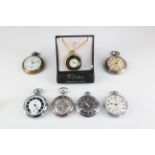 Six various vintage pocket watches, circa 1950s - 1960s, together with a late 20th Century "