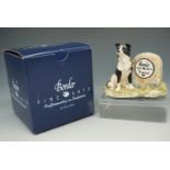 A miniature Border Fine Arts figurine 'Not Far To Go' boxed, 6 cm