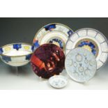 Six items of Royal Worcester decorative ceramics, to include Millennium bowl and two plates, two