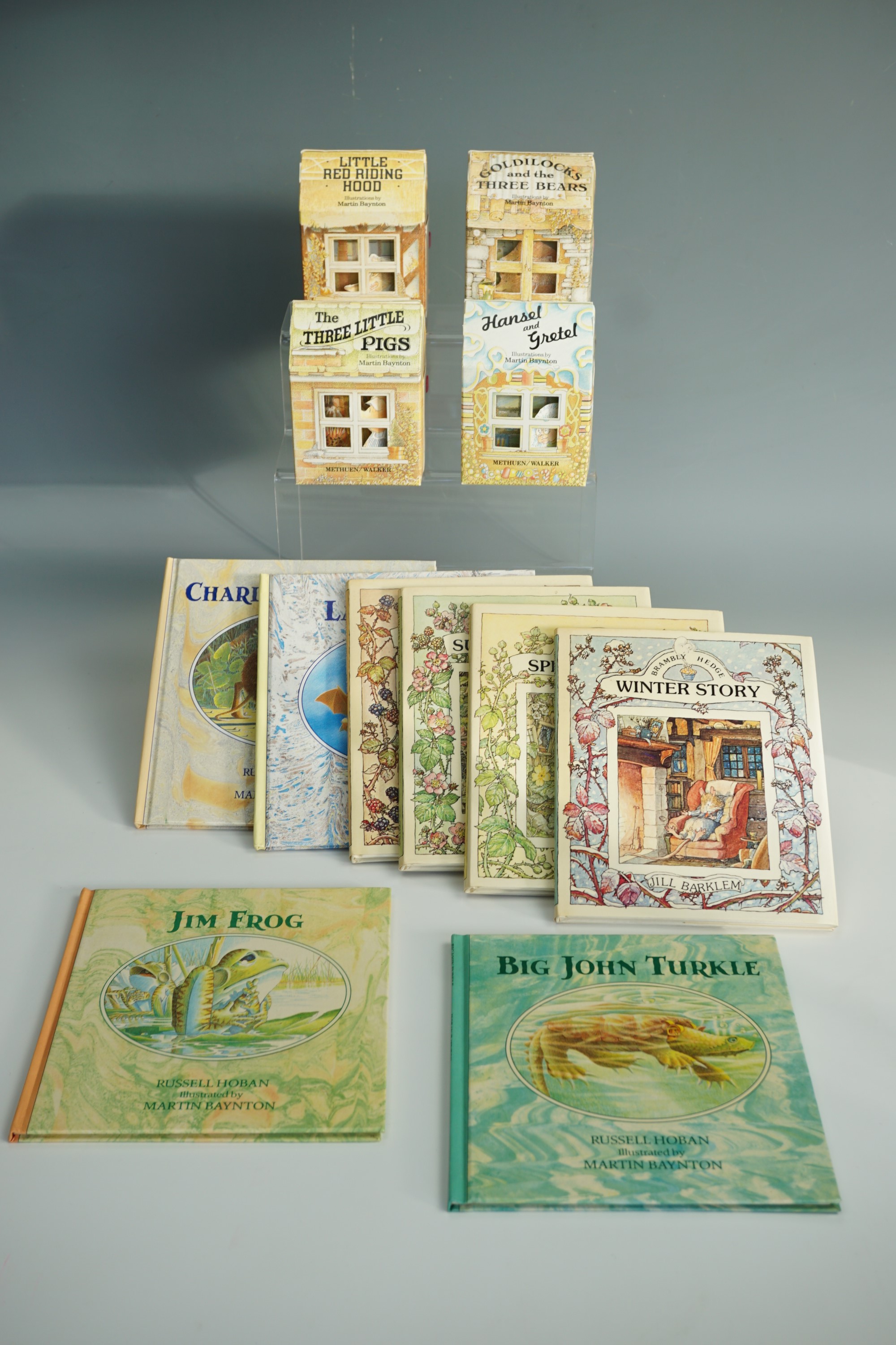 Four "Fairy Tale Houses" novelty children's books illustrated by Martin Baynton, published by