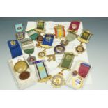 A quantity of Masonic and other friendly society jewels etc including a Royal Masonic Benevolent