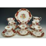 A Shelley 'Duchess' fine bone china tea set