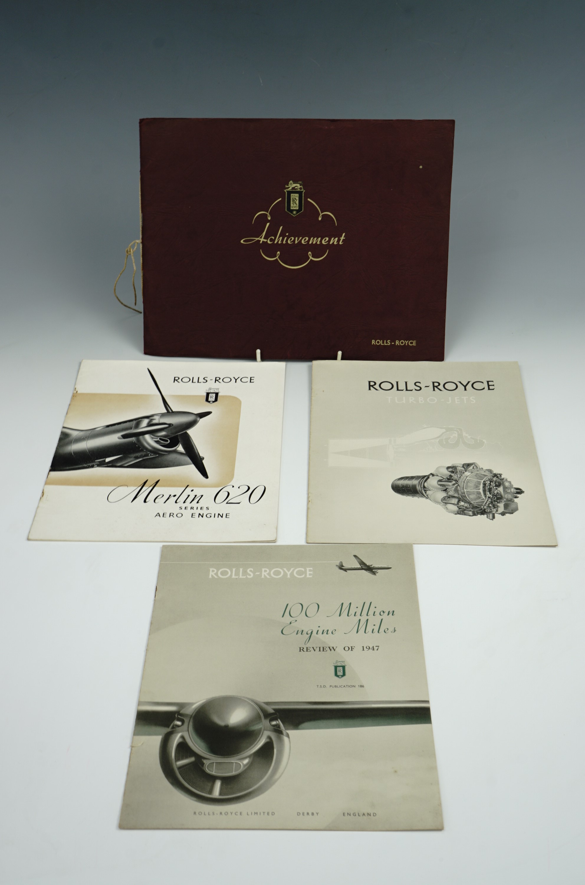 Four official Rolls Royce aero engine publications, 1930s - 1940s, including a Merlin 620 series