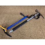 A Glencoe ice axe together with a Munro by Grivel ice axe, largest 65 cm