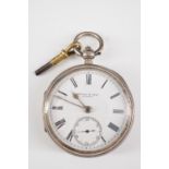 A Victorian silver key wound pocket watch by Kendal & Dent London