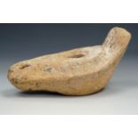 A classical Roman terracotta oil lamp, 6 cm