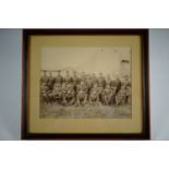 An early 20th Century Kings Own Scottish Borderers unit photograph, framed under glass, 32 x 36 cm