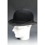 A Scotts of London bowler hat together with a Leonards bowler hat