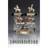 Charles P Stadden painted die-cast Napoleonic mounted soldiers together with die-cast Imperial