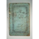 A Victorian "Pass Book", sold by M Kerr, 69 Queen St, Glasgow, being a pocket ledger containing