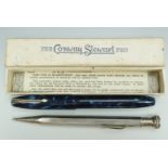 A boxed vintage Conway Stewart 15 fountain pen, together with a propelling pencil