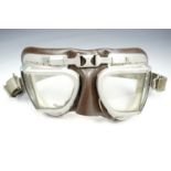 A pair of mid 20th century RAF Mark VIII style flying or driving goggles
