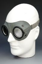 A set of Second World War German Wehrmacht issue sun and dust goggles, (a/f)