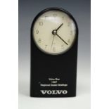 A 1997 Volvo Bus Regional Dealer Briefings quartz desk clock, 15 cm