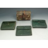 Three Hardy Brothers (Alnwick) Ltd fly fishing cast wallets and contents together with one other