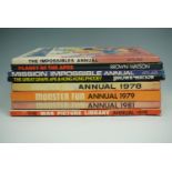 Largely 1970s annuals including "Mission: Impossible" and "Planet of the Apes"