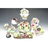 11 ceramic posies, various makers including Adderley and Sylvac