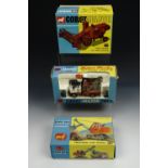 Three boxed Corgi die-cast recovery vehicles including a Massey-Ferguson '780' combine harvester