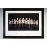 The Lewis Chessmen, poster from the National Museum of Scotland, black framed under glass, 67 cm x